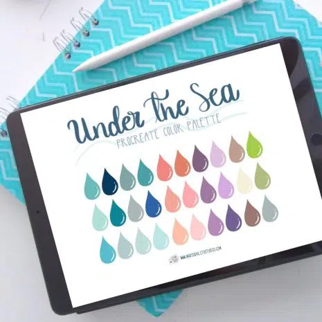 Under The Sea Color Palette | Procreate Palette | Instant Download | iPad Procreate App | Procreate Tools