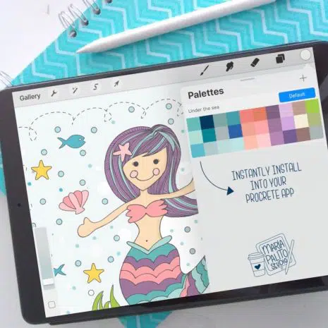 Under The Sea Color Palette | Procreate Palette | Instant Download | iPad Procreate App | Procreate Tools