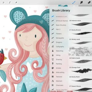 30 Drawing and Texture Procreate Brush Set and How to Guide E557