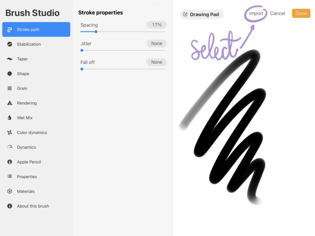 How to install procreate brushes in your ipad.