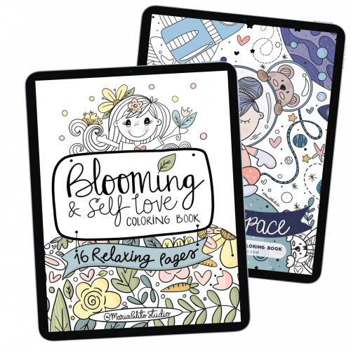 Digital Coloring Book Bundle: 32 Relaxing Coloring Pages