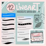 20 INKING Procreate Brushes for LINEART Digital Drawing, Fine Liners Brushes for Ipad Doodling, Lineart Pens and Inking Brush Set M018