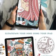16 Digital Coloring Pages for Procreate, Adult Ipad Coloring Book for Adults or Kids, Hygge Cozy Ipad Activity M019