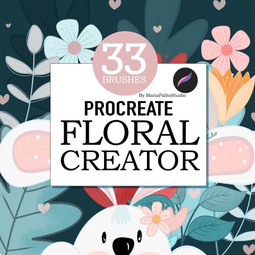 33 Procreate Flower and Leaves Stamp Brush Set