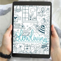 16 Digital Coloring Pages, Procreate Coloring, CALMING Coloring for Adults, Relaxing Anxiety ,Soothing Ipad Workbook to Relax M040