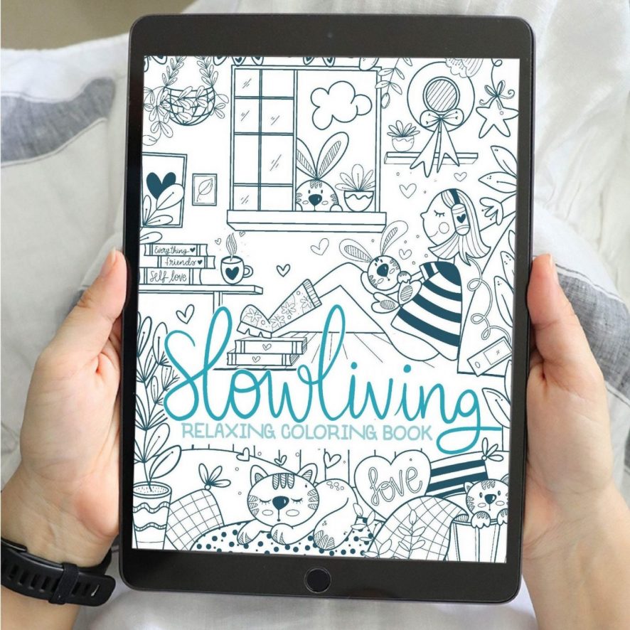 16 Digital Coloring Pages, Procreate Coloring, CALMING Coloring for Adults, Relaxing Anxiety ,Soothing Ipad Workbook to Relax M040