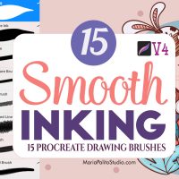 Enhance your Procreate creations with our Smooth Inking Brushes Set! Featuring 15 high-quality inking brushes for flawless, detailed artwork. Perfect for artists and designers seeking smooth, professional results.