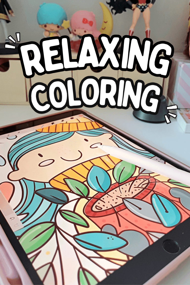 Calm down coloring Pages for printing or for digital Coloring in your Ipad
