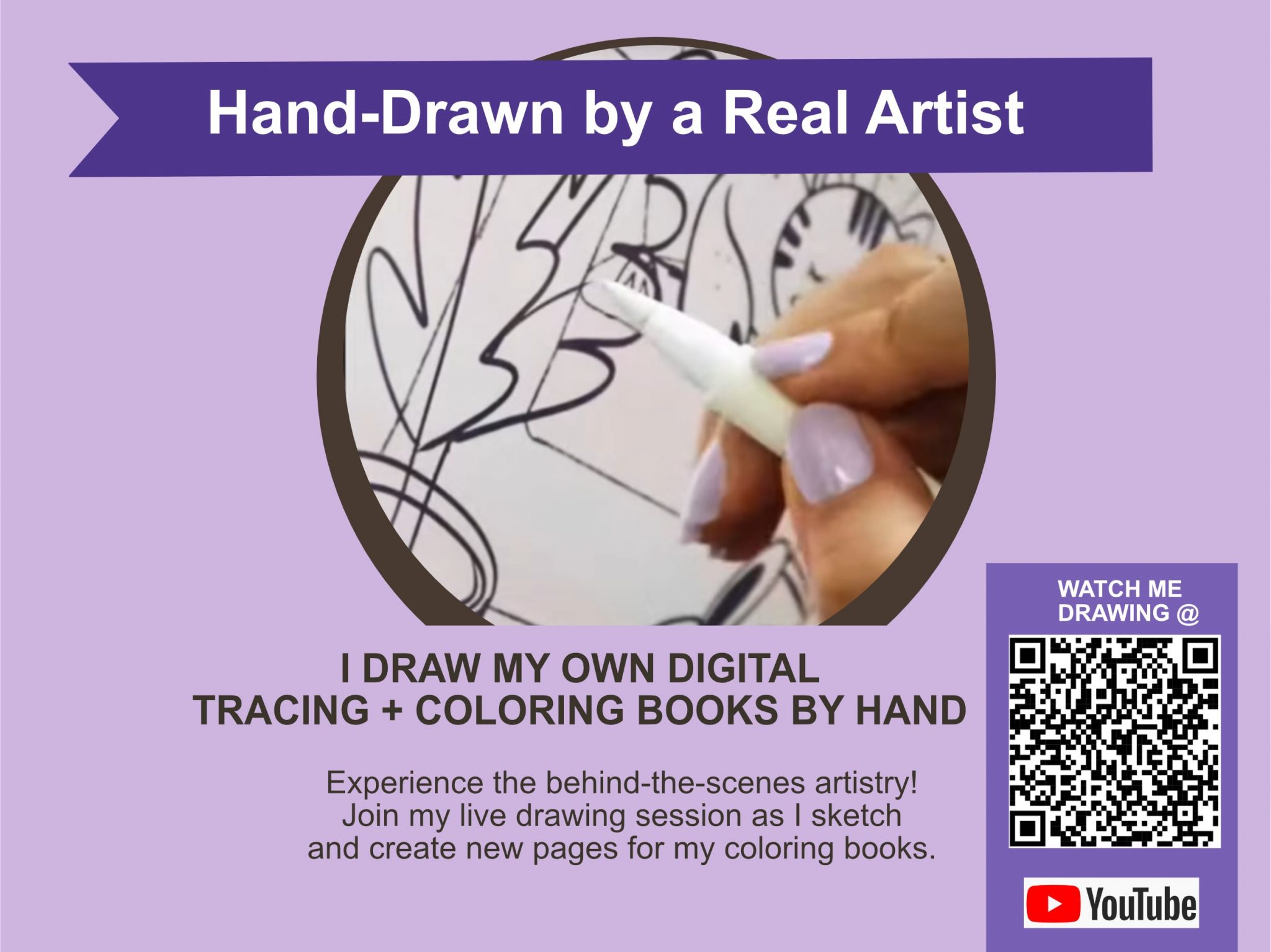 Traceable Hand Draw Hand-Drawn Procreate Tracing Book Life is Sweet - Cute Food Drawing ...
