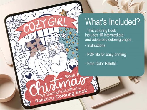 Cozy Winter Scenes Coloring Book Escape to a snowy wonderland with this relaxing coloring book. Perfect for adults and children, this book features cozy winter scenes to color and enjoy.