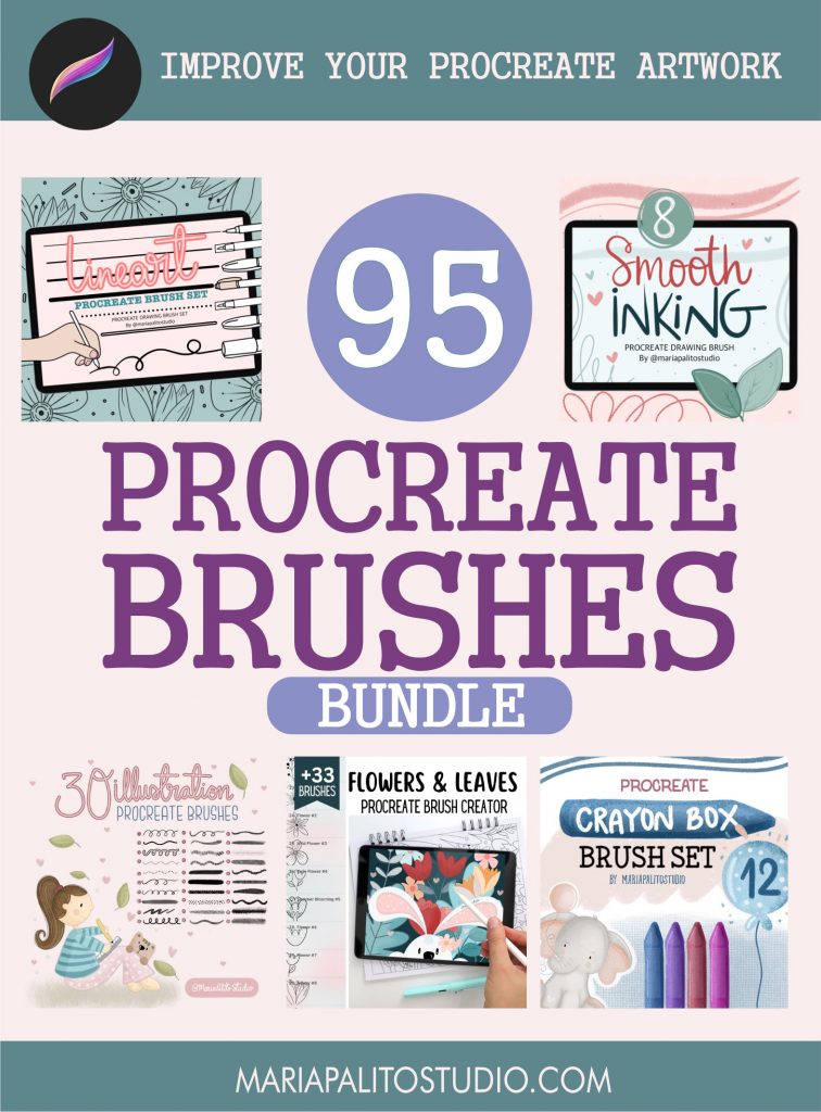 95 Procreate Brush Bundle for Illustration & Texture M003 - MariaPalito ...