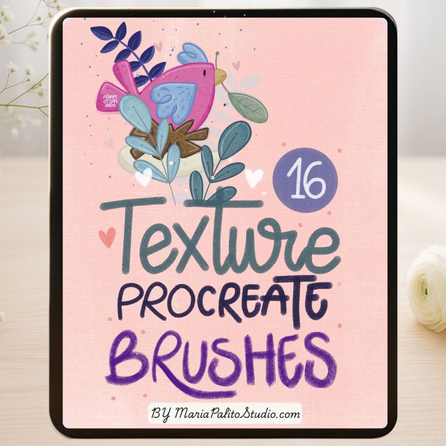 16 Texture Procreate Brushes M105