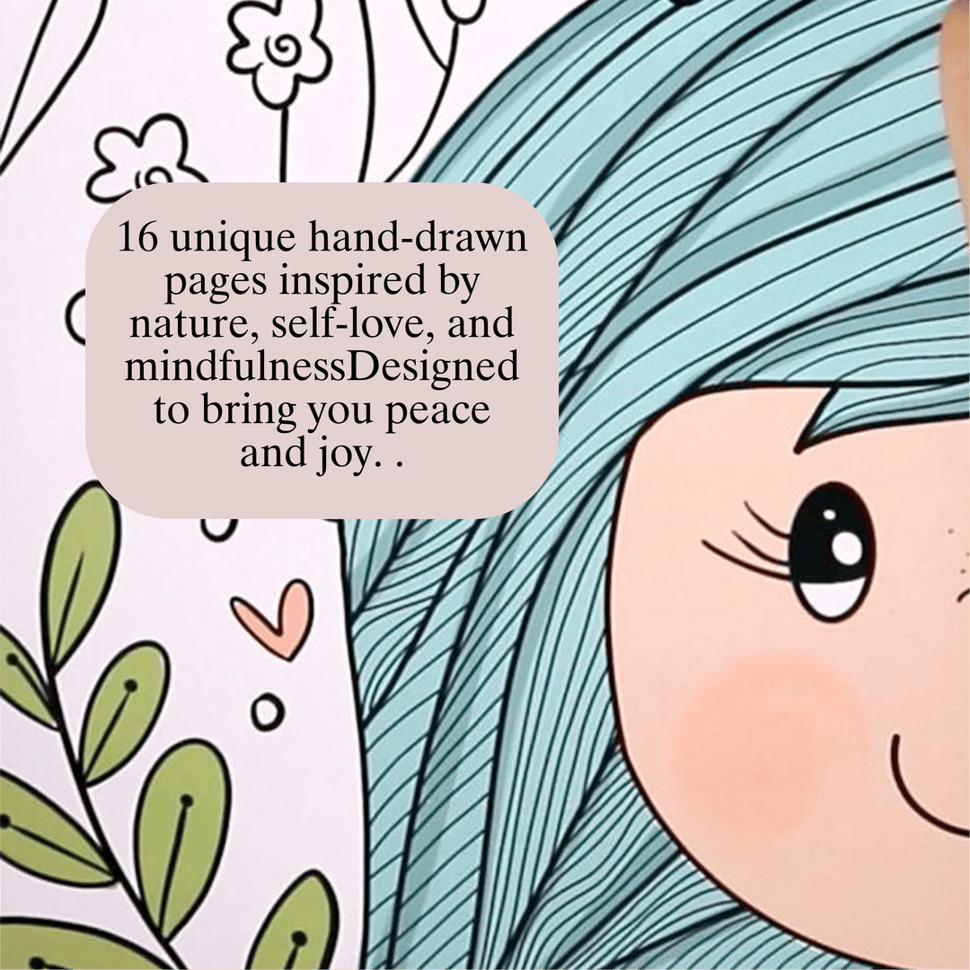 Hand-Drawn Procreate Digital Coloring Book for ADHD Anxiety Relief M001 - Image 3