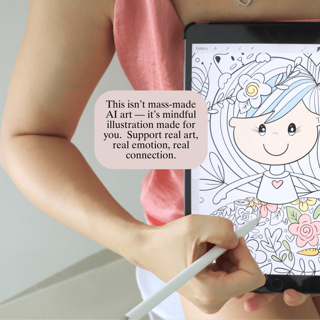 Hand-Drawn Procreate Digital Coloring Book for ADHD Anxiety Relief M001 - Image 2