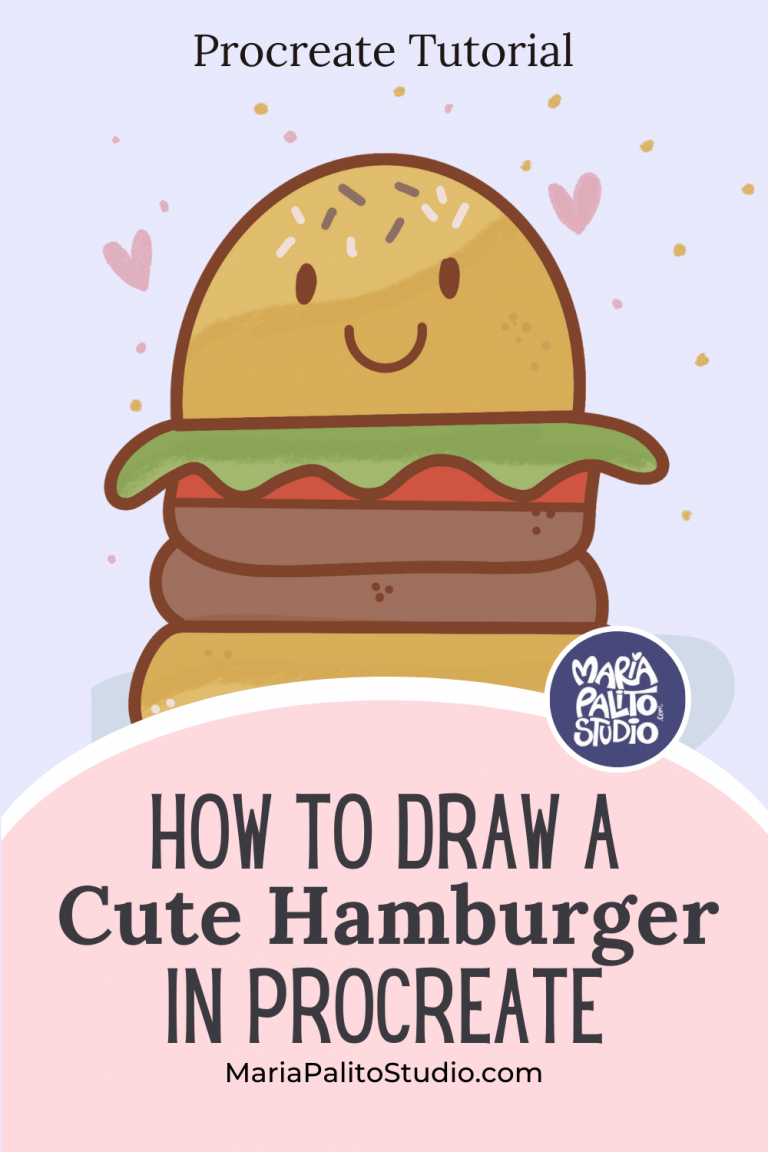Drawing a Kawaii Hamburger in Procreate