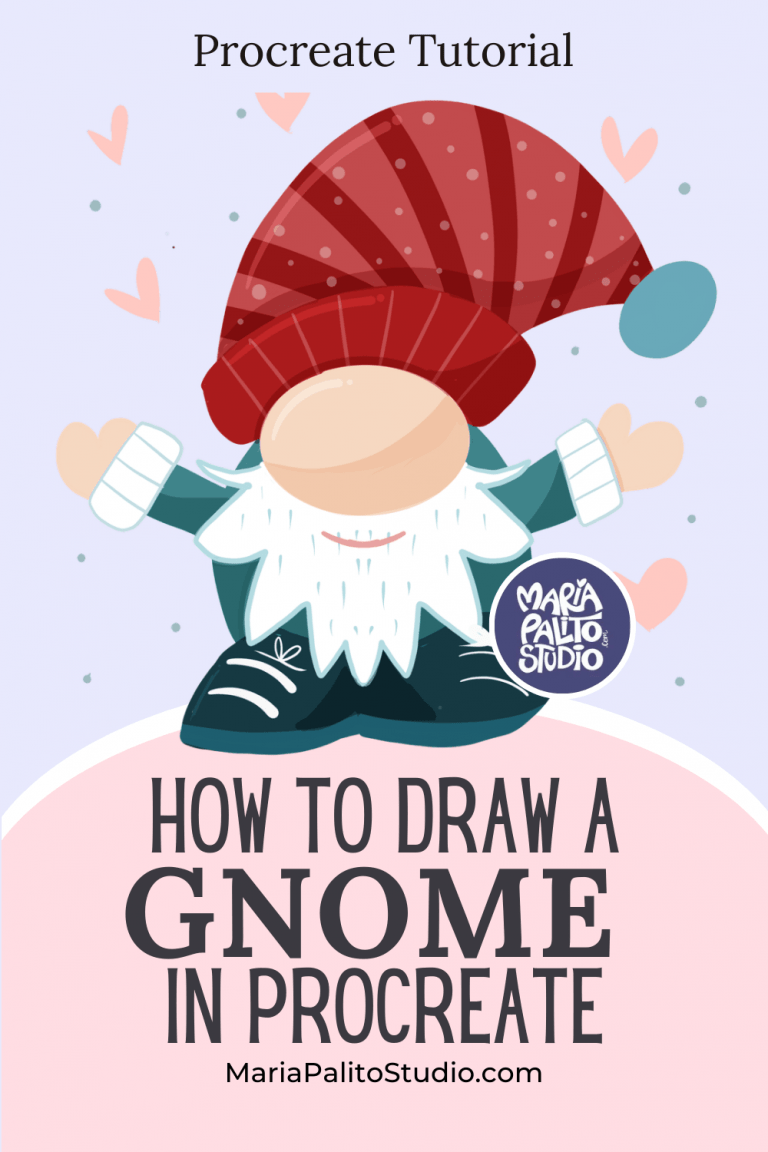 VIDEO: How to draw a Gnome in Procreate Step by Step Tutorial 🎄