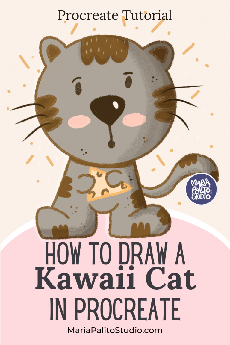 How to Draw a Cute Cat in Procreate Tutorial
