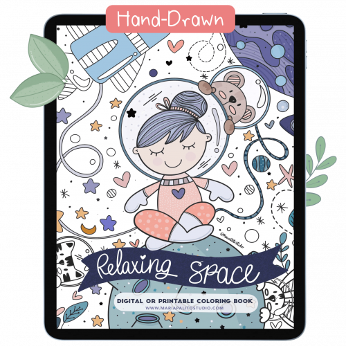 Relaxing Space Digital Coloring Book M004