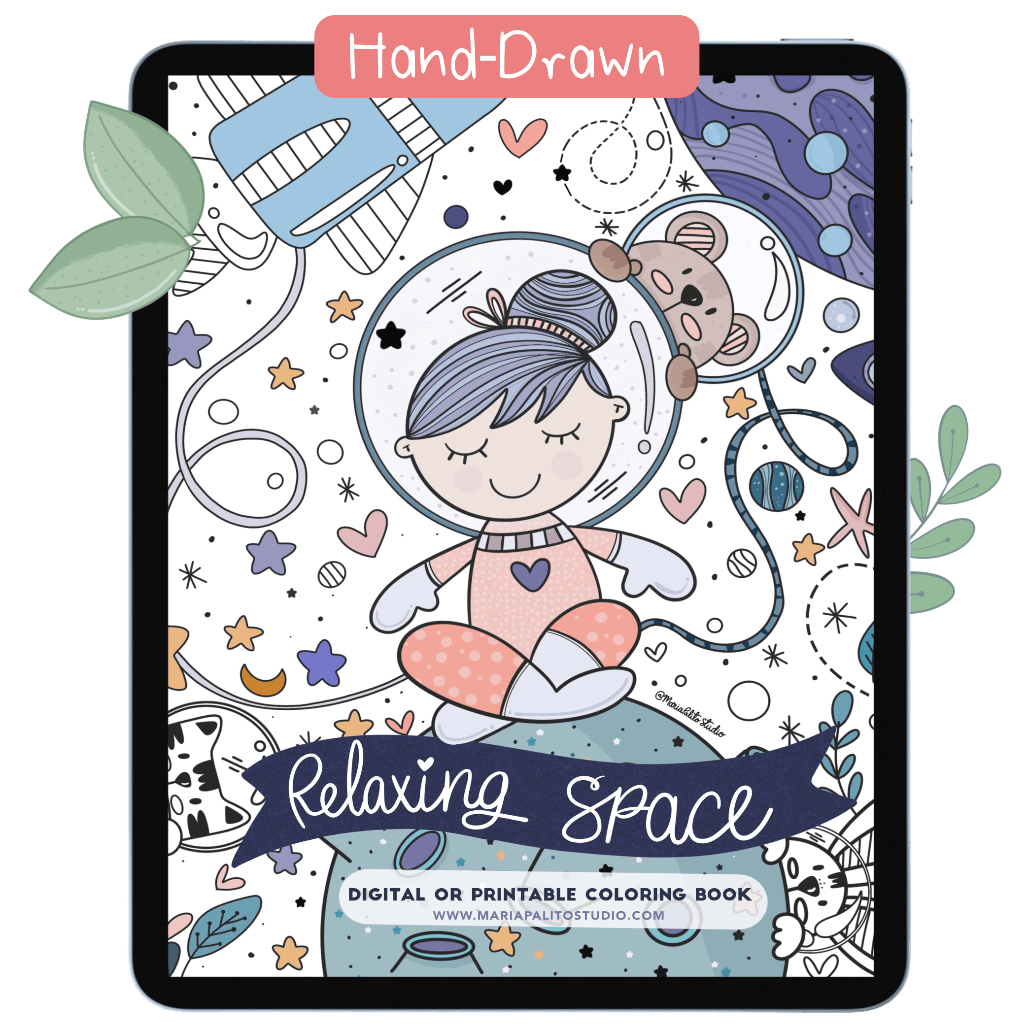 Relaxing Space Digital Coloring Book M004