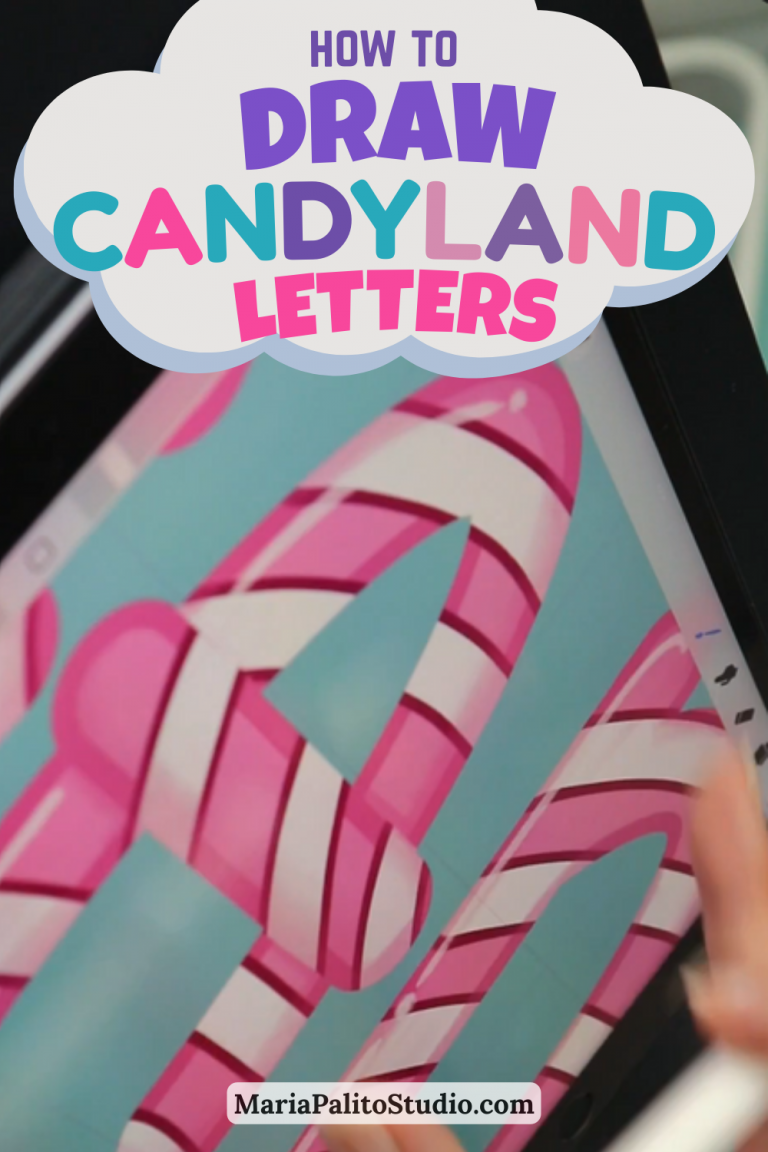 How to Draw Candyland Letters in Procreate