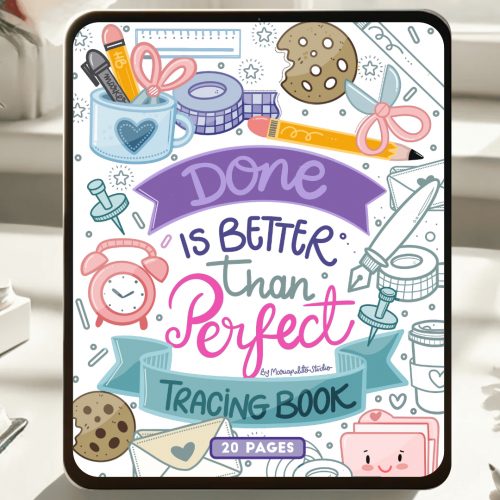 Hand-Drawn Procreate Tracing Book for Beginners “Done is Better Than Perfect”