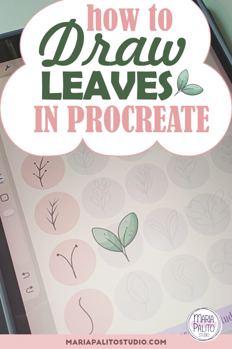 How to Draw Leaves in Procreate – Free Practice Sheet Download