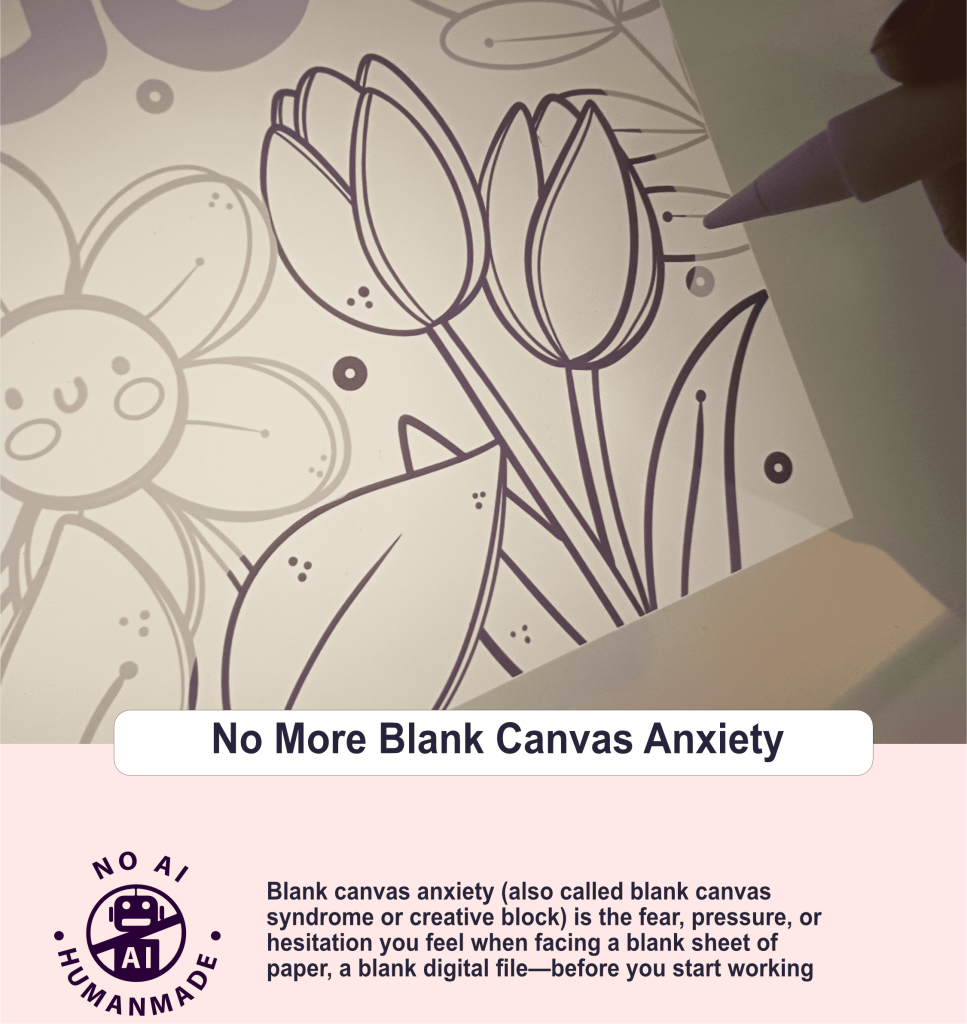 Leaves and Garden Hand-Drawn Procreate Tracing Book M121